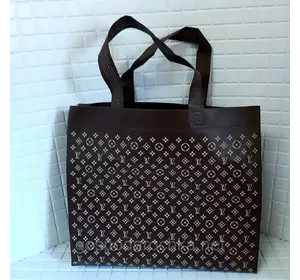Эко сумка  "LV", коричневый (W226),320х270х100,90 гр./м2, на молнии,400 мм