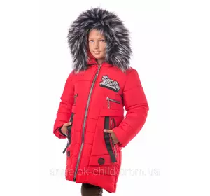 Зимняя куртка пальто для девочек "Мальва" 116-146 см, зима 2019