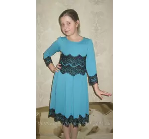 Платье детское Гипюр с дорогим ажурным кружевом