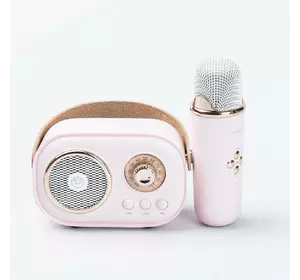 УЦІНКА Портативна колонка з мікрофоном Platinum C-20 BT/TF/USB/FM вологозахищена 5 Вт, рожевий