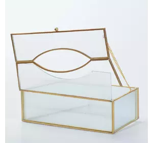 УЦІНКА Серветниця скляна з ребристою поверхнею 25,5×7,5×12,5, прозорий