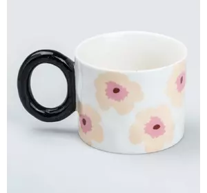 Чашка керамічна Flowers 400 мл, бежевий